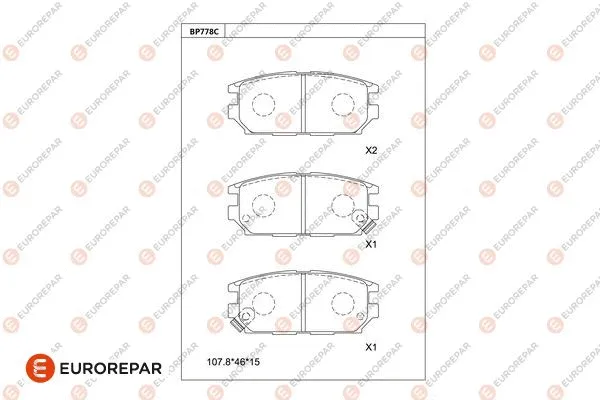 Brake Pad Set, disc brake (1681276980)