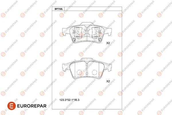Brake Pad Set, disc brake (1681270380)