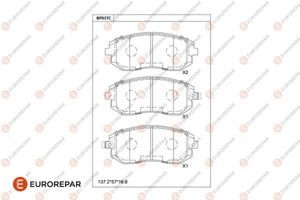 Brake Pad Set, disc brake (1681219580)