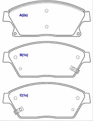 Brake Pad Set, disc brake (1643079680)