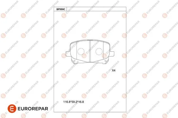 Brake Pad Set, disc brake (1681274280)