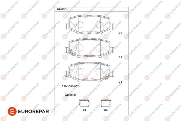 Brake Pad Set, disc brake (1681245080)
