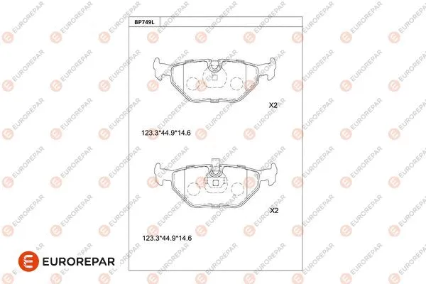 Brake Pad Set, disc brake (1681273380)