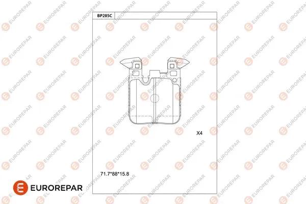 Brake Pad Set, disc brake (1681260880)
