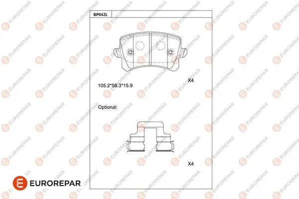 Brake Pad Set, disc brake (1681207580)
