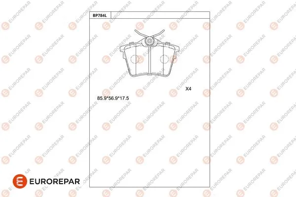 Brake Pad Set, disc brake (1681276480)