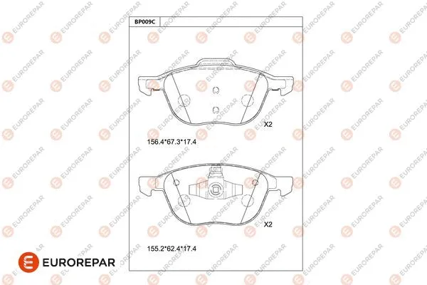 Brake Pad Set, disc brake (1681218180)