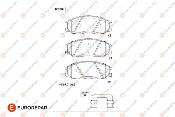 Brake Pad Set, disc brake (1681218380)