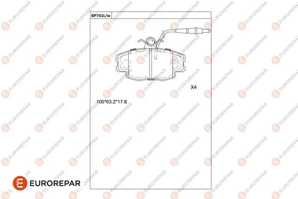 Brake Pad Set, disc brake (1681258680)
