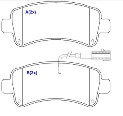 Brake Pad Set, disc brake (1643076780)