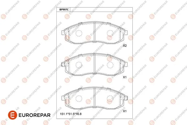 Brake Pad Set, disc brake (1681276080)