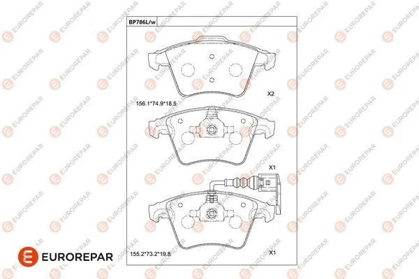 Brake Pad Set, disc brake (1681264880)