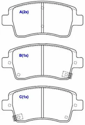 Brake Pad Set, disc brake (1643083080)