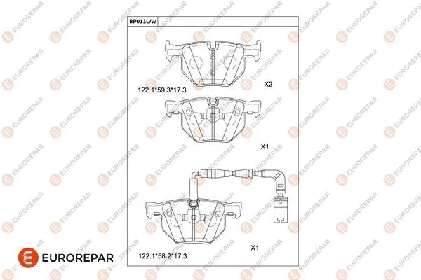 Brake Pad Set, disc brake (1681224280)