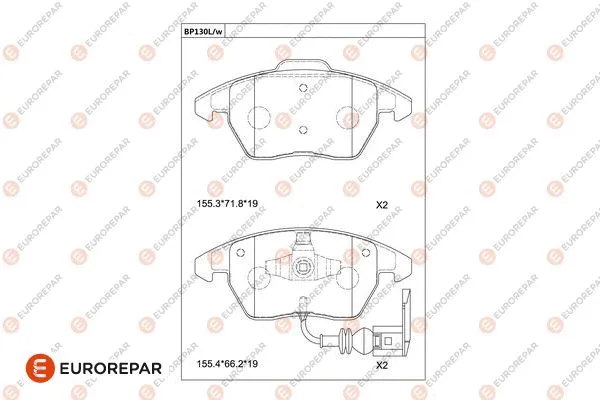 Brake Pad Set, disc brake (1681230680)