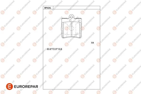 Brake Pad Set, disc brake (1681270080)