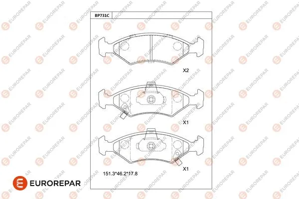 Brake Pad Set, disc brake (1681263580)