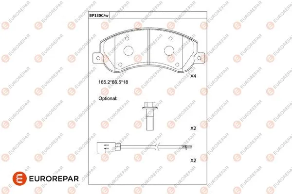 Brake Pad Set, disc brake (1681229180)
