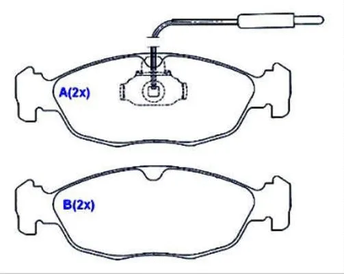Brake Pad Set, disc brake (1643070680)