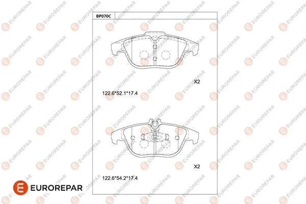 Brake Pad Set, disc brake (1681221780)