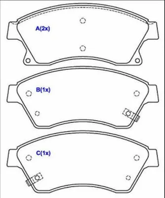 Brake Pad Set, disc brake (1643075380)