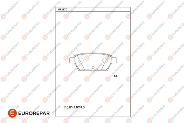 Brake Pad Set, disc brake (1681212480)