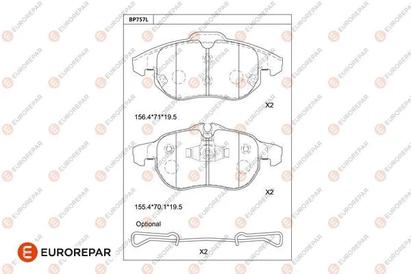 Brake Pad Set, disc brake (1681260780)