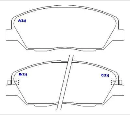 Brake Pad Set, disc brake (1643077580)