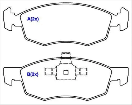 Brake Pad Set, disc brake (1635834180)