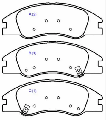 Brake Pad Set, disc brake (1643079180)