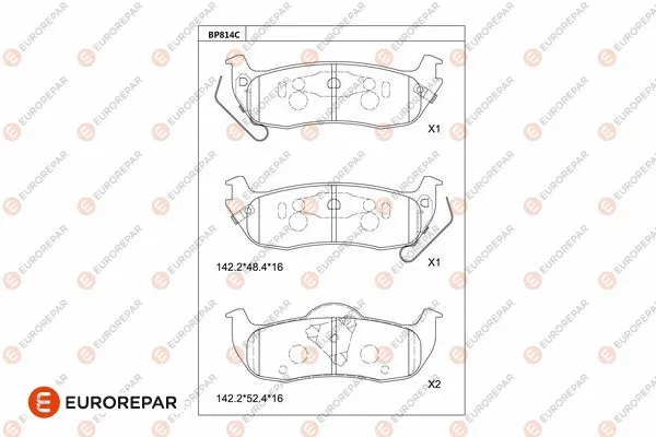 Brake Pad Set, disc brake (1681267480)