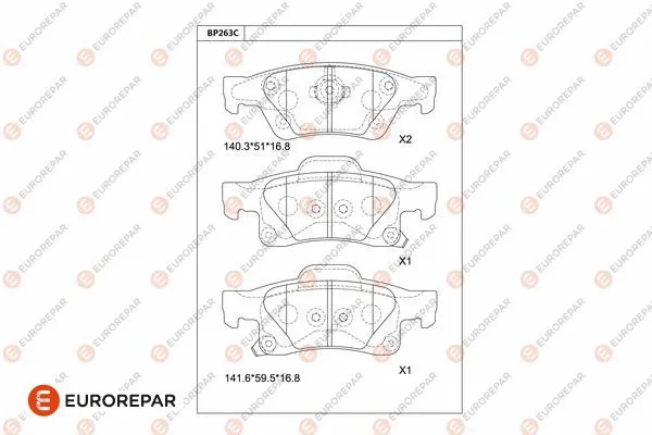 Brake Pad Set, disc brake (1681251680)