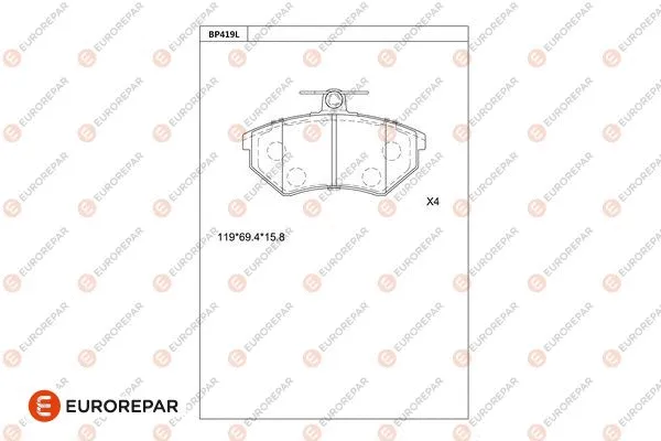 Brake Pad Set, disc brake (1681209980)