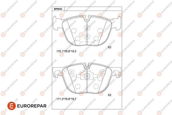 Brake Pad Set, disc brake (1681232180)