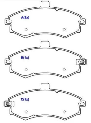 Brake Pad Set, disc brake (1643082980)