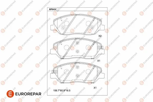 Brake Pad Set, disc brake (1681219180)