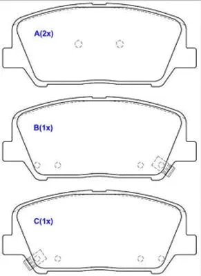 Brake Pad Set, disc brake (1643084580)
