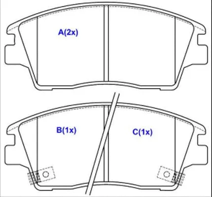 Brake Pad Set, disc brake (1643084780)