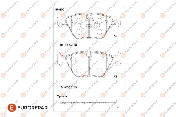 Brake Pad Set, disc brake (1681219680)