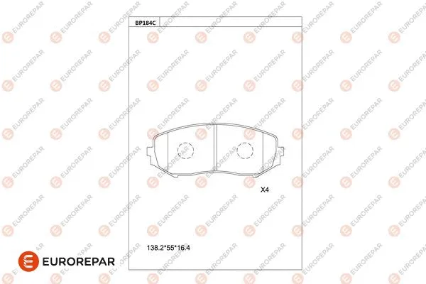 Brake Pad Set, disc brake (1681269380)