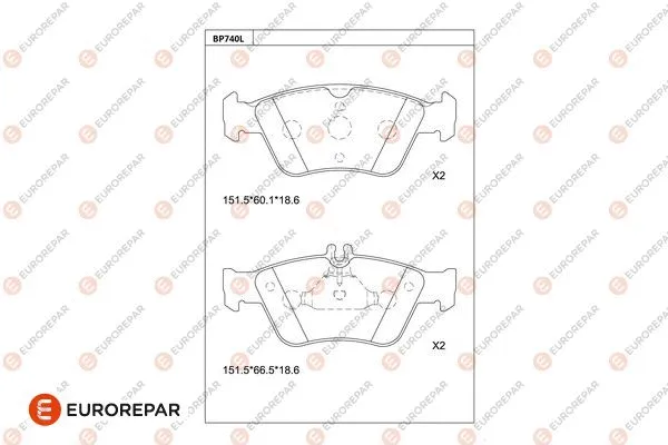 Brake Pad Set, disc brake (1681277680)