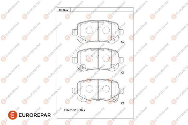 Brake Pad Set, disc brake (1681251980)