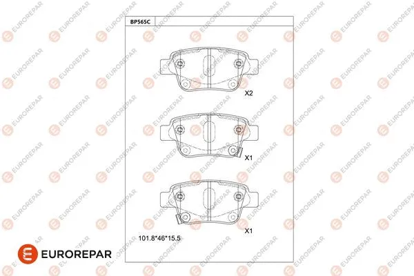 Brake Pad Set, disc brake (1681253780)