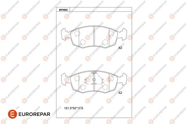 Brake Pad Set, disc brake (1681273180)