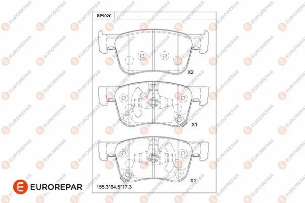 Brake Pad Set, disc brake (1681238380)