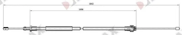 Cable Pull, parking brake (AA3024)