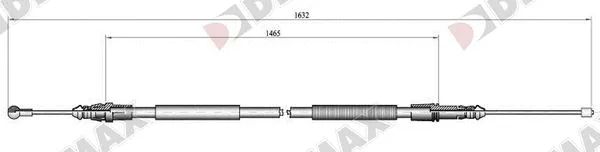Cable Pull, parking brake (AA3037)