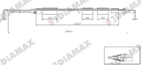 Cable Pull, parking brake (AA3018)