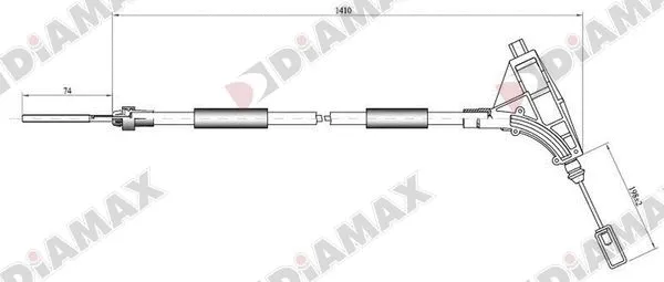 Cable Pull, parking brake (AA3002)