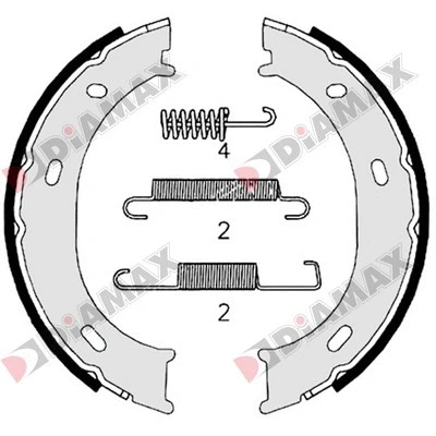 Brake Shoe Set, parking brake (N01302)